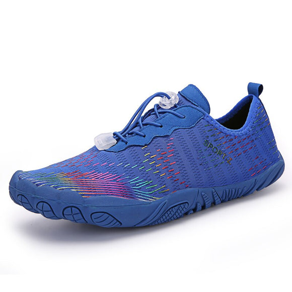 Aqua Shoes Women Barefoot Beach Upstream Breathable Sport Quick Drying River Sea Water Sneakers Hiking Mart Lion BLUE 35 