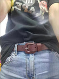 Anti-Metal Allergy Belt Ladies Belt Girl Top Layer Cowhide Pin Buckle Casual All-Match Narrow Pure Cowhide Belt Mart Lion   