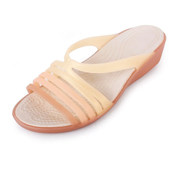 Women Sandals Summer Candy Color Women Shoes Peep Toe Stappy Beach Valentine Rainbow Clogs Jelly Flats Mart Lion   