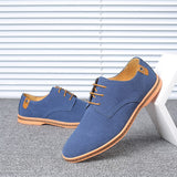 Men's Casual Shoes Lace Up Classic British Summer Oxford Shoes Black Flat Footwear Mart Lion   