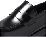 Autumn Patent Leather Loafers Men's Platform Dress Shoes Male Square Toe Office Flats Casual Footwear