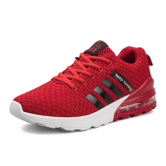 Men's Casual Shoes Sneakers Breathable Cushion Mesh Running Sports Walking Jogging Mart Lion Red 39 
