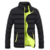 Winter Jacket Men's Clothes Solid Colors Ultra-light Parka ackets And Coats Stand Collar Bubble Coat Puffer Mart Lion 55 Green jacket M 