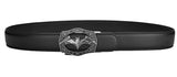 Vintage Bat Silver Gold Automatic Buckle Belt for Men's Genuine Leather Big 130 140 150 160 170cm Brown Black Belts Mart Lion   