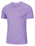 Soft Summer T-shirts Men's Anti-UV Skin Sun Protection Performance Shirts Gym Sports Casual Fishing Tee Tops Mart Lion Light Purple CN L (US M) China