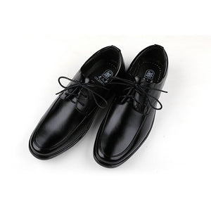 Men's Leather Classic Casual Shoes Low Top British Style Pointed Single Dress Spring Formal Black Loafers Mart Lion Black 37 