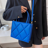 Women Shoulder Bag Trendy Plaid Pu Leather Crossbody Bags Ladies Handbags Designer Top Handle Bag Mart Lion   