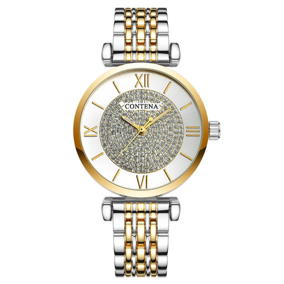 Ladies Quartz Women Watches Rhinestone Female Wristwatch Bracelet  Dress Watch Clock Reloj Mujer Mart Lion Silver Gold  
