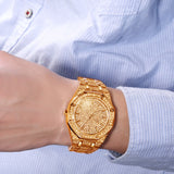 Full Steel Man Women‘s Wristwatch Ladies Dual Display Watch Relogio feminino Mart Lion   