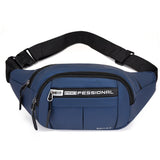 Outdoor men's Belt Pouch Sports handbag Casual Cycling Small Waist Pack Crossbody Bag Shoulder Bag Crossbody Ches Mart Lion Blue 5  
