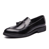 Men's Casual Shoes Leather Loafers Office Breathable Driving Moccasins Slip On Tassel Mart Lion   