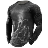 Winter Men's Skull Shirt Super Vintage Long Sleeve T-shirt 3d Printed Knight T-shirt Shirt Mart Lion CxTx-Zzz-92606 L 