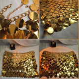 Shiny Plastics Sequins Belly Chain Disc Skirt for Women Waist Chain Dress Body jewelry Rave Festival Clothing Mart Lion   