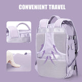 Travel Backpack for Women Casual Rucksack Computer Backpack Multipurpose Daypack USB College Students Backpack for Womens Purple Mart Lion   