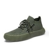 Fujeak Casual Shoes Men's Breathable Mesh Sneakers Designer Outdoor Running Non-slip Mart Lion Green 39 