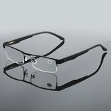 Men's Rimless Reading Glasses Women Presbyopic Lens Eyewear Anti Blue Light Blocking Glasses TR90 Metal Titanium Eyeglasses Frame Mart Lion   