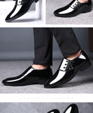 Classic Dress Shoes Elegant Formal Wedding Men Slip on Office Oxford Black Brown Mart Lion   
