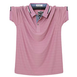 Men's Polo Shirt 140kg Fat Big Tall Man's Camisa Polo Masculina Mart Lion Pink M 