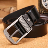 Genuine Leather Men's Belt Alloy Pin Buckle Luxury Brand Designer Waist Jeans Belts Casual Cummerbunds Ceinture Homme Mart Lion   