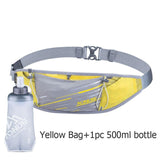 W8102 Lightweight Slim Running Waist Bag Belt Hydration Fanny Pack For Jogging Fitness Gym Hiking Mart Lion YLW With Bottle  