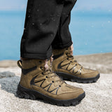Winter Men‘s Hiking Shoes Outdoor Trekking Boots High Top Mountain Climbing Sneakers Tactical Ankle Boots Mart Lion   