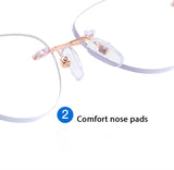 Men's Blue Light Blocking Reading Glasses Women Dimond Cutting Rimless Eyeglasses Frame Anti Fatigue Hyperopia Presbyopic Eyewear