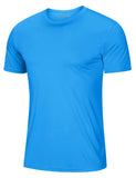 Soft Summer T-shirts Men's Anti-UV Skin Sun Protection Performance Shirts Gym Sports Casual Fishing Tee Tops Mart Lion Cerulean CN L (US M) China