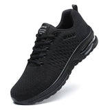 Men's Leather Walking Jogging Sneakers Running Sport Shoes Black Lightweight Athletic Trainers Breathable Mart Lion TL5259018-2 39 