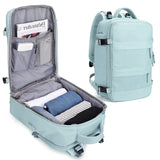 Multifunctional Travel Bag Big Capactiy Backpack Women Outdoor Luggage Bag Mochilas USB Charging Designer Backpack Mart Lion blue  