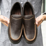 Genuine Leather Shoes Men's Loafers Soft Men's Shoes Flat Casual Footwear Male Shoes A2707 Mart Lion   