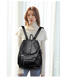 Women Leather Backpacks Vintage Female Shoulder Bag A Dos Travel Ladies Bagpack Mochilas School Girls Mart Lion   