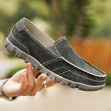 Summer Casual Men's Canvas Shoes Breathable Flats Outdoor Shoes For Men Slip-On Canvas Loafers Mart Lion   