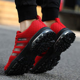 Running Shoes Breathable Men's Sneakers Fitness Air Shoes Cushion Outdoor Brand Sports Shoes Platform Flying Woven Lace-Up Shoes Mart Lion   