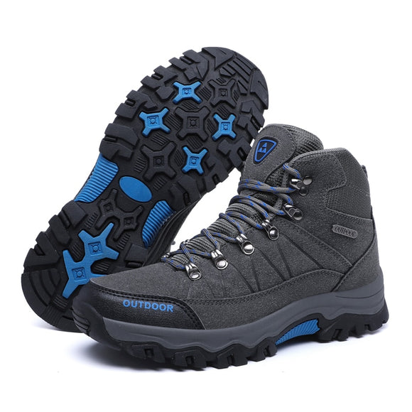  Winter Men's Hiking Shoes Waterproof Outdoor Boots Trekking Sport High Top Mountain Climbing Fishing Sneaker Mart Lion - Mart Lion