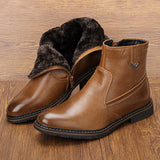 Men's Natural Wool Winter Boots Warm Cow Winter Leather Shoes Mart Lion 5277 40 China