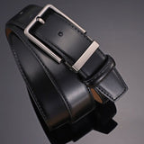 Men's Pin Buckle Leather Texture Luxury Brand Design Belt Loop Simple Casual Trend Youth Pants Belt Mart Lion   