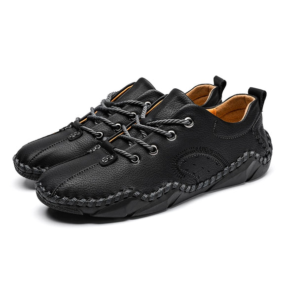 Plus Trendy Man Casual Shoes Microfiber Leather Men's Driving Wallking Moccasins Loafers Outdoor Sports Sneakers Mart Lion Black 38 