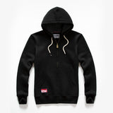 Solid Color Hoodie Men's Zip Up Long Sleeve Oversized Jacket Coat Harajuku Gothic Hooded Sweatshirt Teen Mart Lion Black M 
