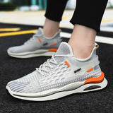 Sports Shoes Men&#39;s Casual Lace-up Flying Woven Mesh Breathable Korean Version Trendy Fashion Large Size Cross-border Men&#39;s Shoes  MartLion