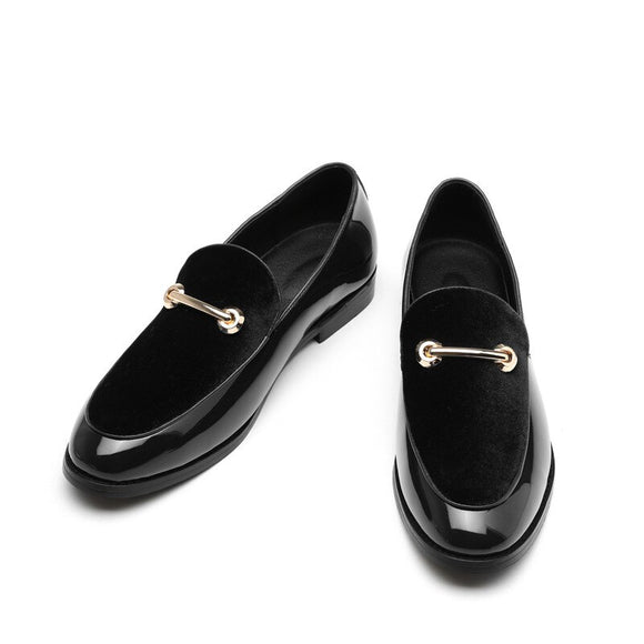 Men's Casual Shoes Patent Leather Light Driving Loafers Trendy Party Wedding Flats Mart Lion   