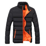 Winter Jacket Men's Clothes Solid Colors Ultra-light Parka ackets And Coats Stand Collar Bubble Coat Puffer Mart Lion 55 Orange jacket M 