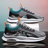 Factory Sneakers Men's Lace-up Mesh Breathable Casual Student Running Jump Up Sport Shoes Cross-border Mart Lion 002 39 