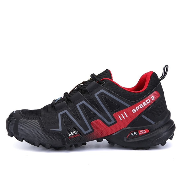 Luxury Outdoor Hiking Men's Sneakers Designer Non-Slip Waterproof Shoes Cozy Light Walking Trainers Baskets Homme Tenis Mart Lion 8-3 Black Red 8 