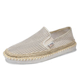 Summer Men's Canvas Shoes Breathable Casual Slip On Hemp Graffiti Espadrilles Women Footwear Flats Mart Lion   