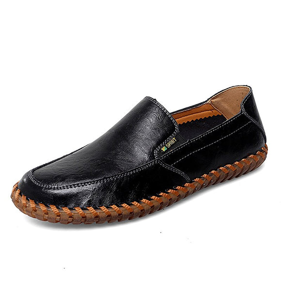  Oxford Outsole Genuine Leather Men's Loafers Cow Leather Casual Shoes Soft Luxury Brand Tenis Masculino Mart Lion - Mart Lion
