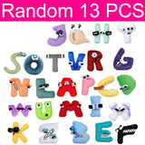 13pcs/set English Letters Alphabet Lore Plush Anime Doll Kawaii Stuffed Toys Kids Enlightenment Montessori Mart Lion   