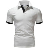 Sportswear Men's Polo Shirt Short-sleeved Polo T Shirt Summer Slim Outdoor Shirt Mart Lion White S 
