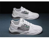 Men's Shoes Sports Casual Mesh Breathable Lace Up Running Student Cross Border Foreign Trade Mart Lion F130 White ash 39 