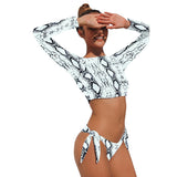Padded Bikini Set Women Vintage Swimwear Print Leopard Sunscreen Swimsuit Beach Suit Bathing Suits Mart Lion Snake S 