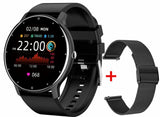 ZL02D Smart Watch Men's Lady Sport Fitness Smartwatch Sleep Heart Rate Monitor Waterproof For IOS Android Bluetooth Phone Mart Lion Black Steel  